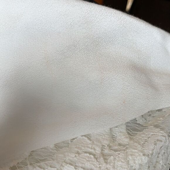 Rebecca Taylor Cream Blouse with Lace Detail Size 8 - Picture 5 of 5